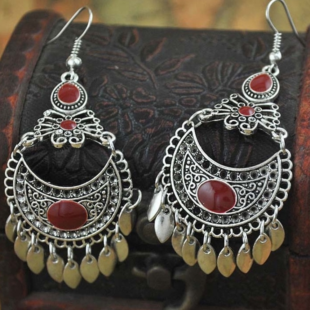 Dangling Southwestern earrings